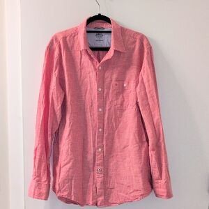 Izod Men's Casual Pink Button-Down Shirt
